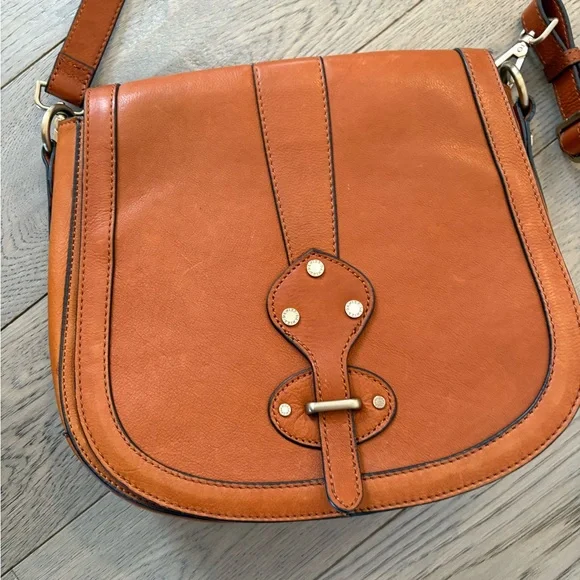 Fossil Orange Leather Crossbody Bag - Picture 2 of 7